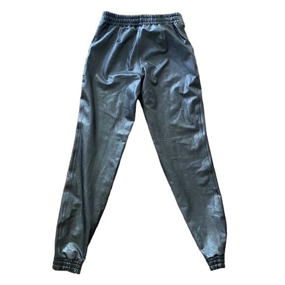 Spanx Faux Leather Black Jogger Black Medium - Picture 3 of 5